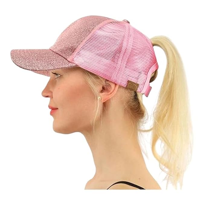 Glitter Baseball Cap for Women & Girls