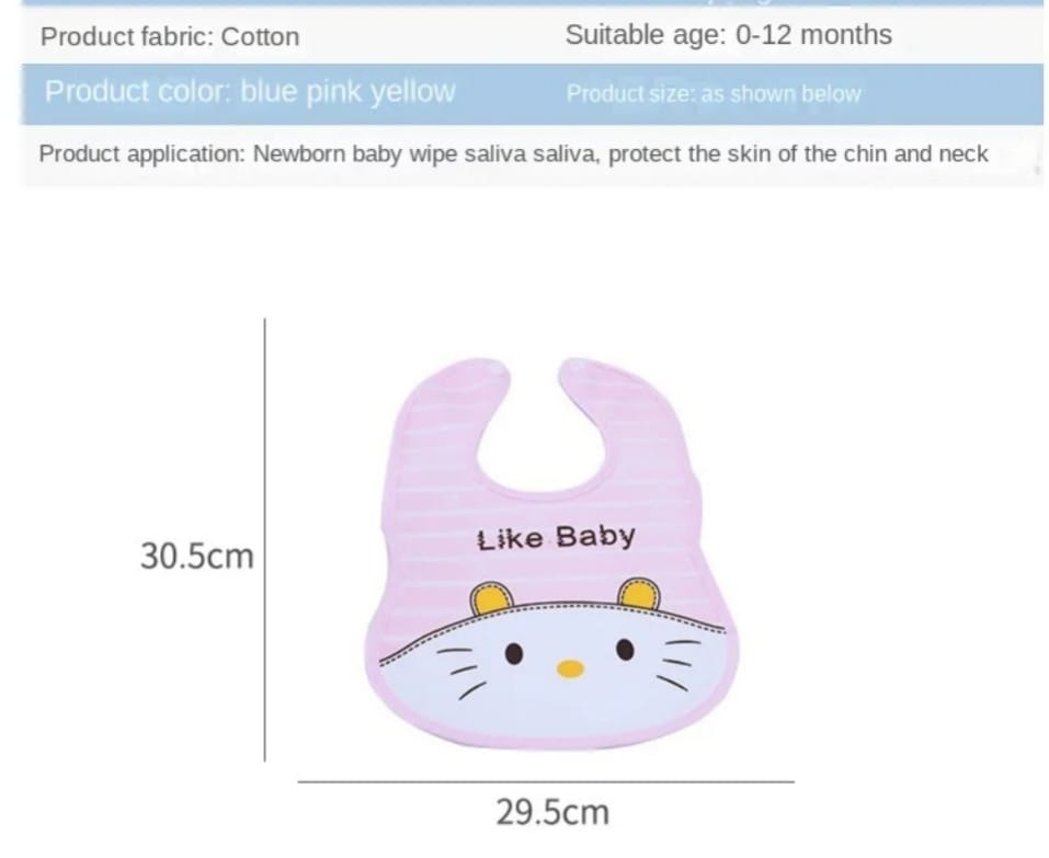 Baby Bibs For Boys And Girls - Pack of 3