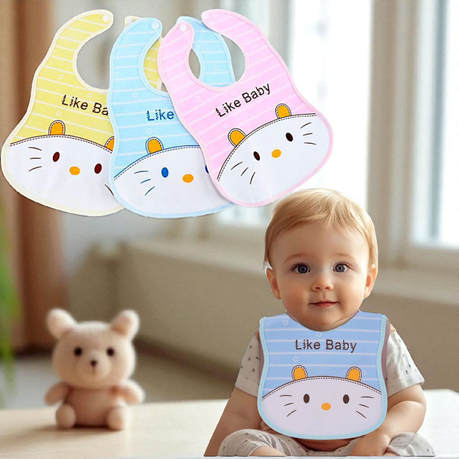 Baby Bibs For Boys And Girls - Pack of 3