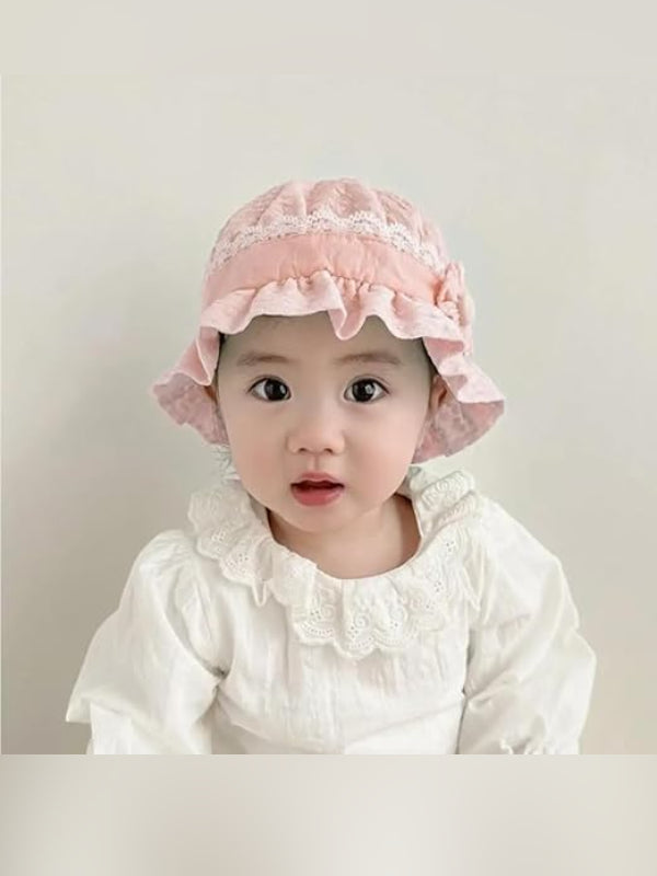 Trubliz Cute Baby Girl Bonnet Hat for Newborns 0–6 Months