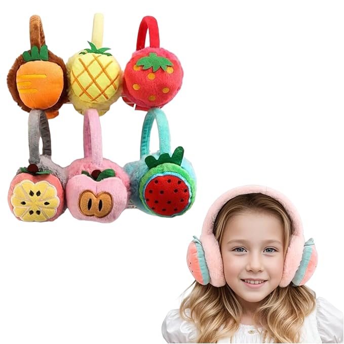 Trubliz Kids Plush Fruit Shape Earmuffs